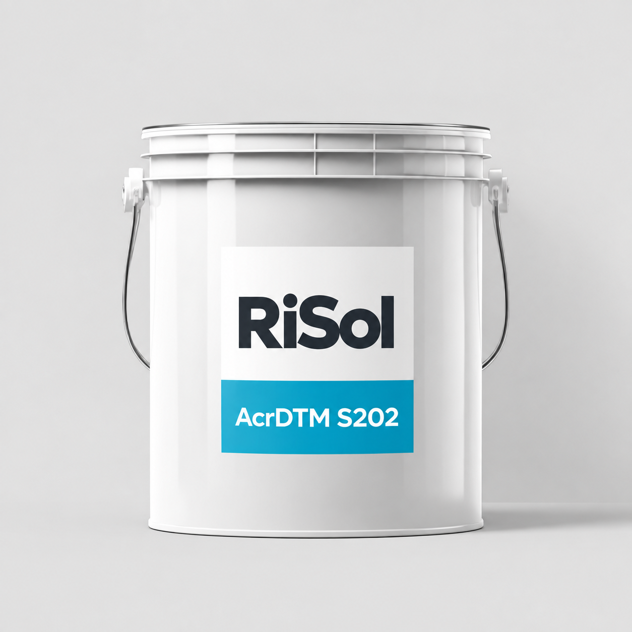 AcrDTM S202 — металға арналған 1К акрилді жабын — RiSol өнімінің ақ өнеркәсіптік ыдысы