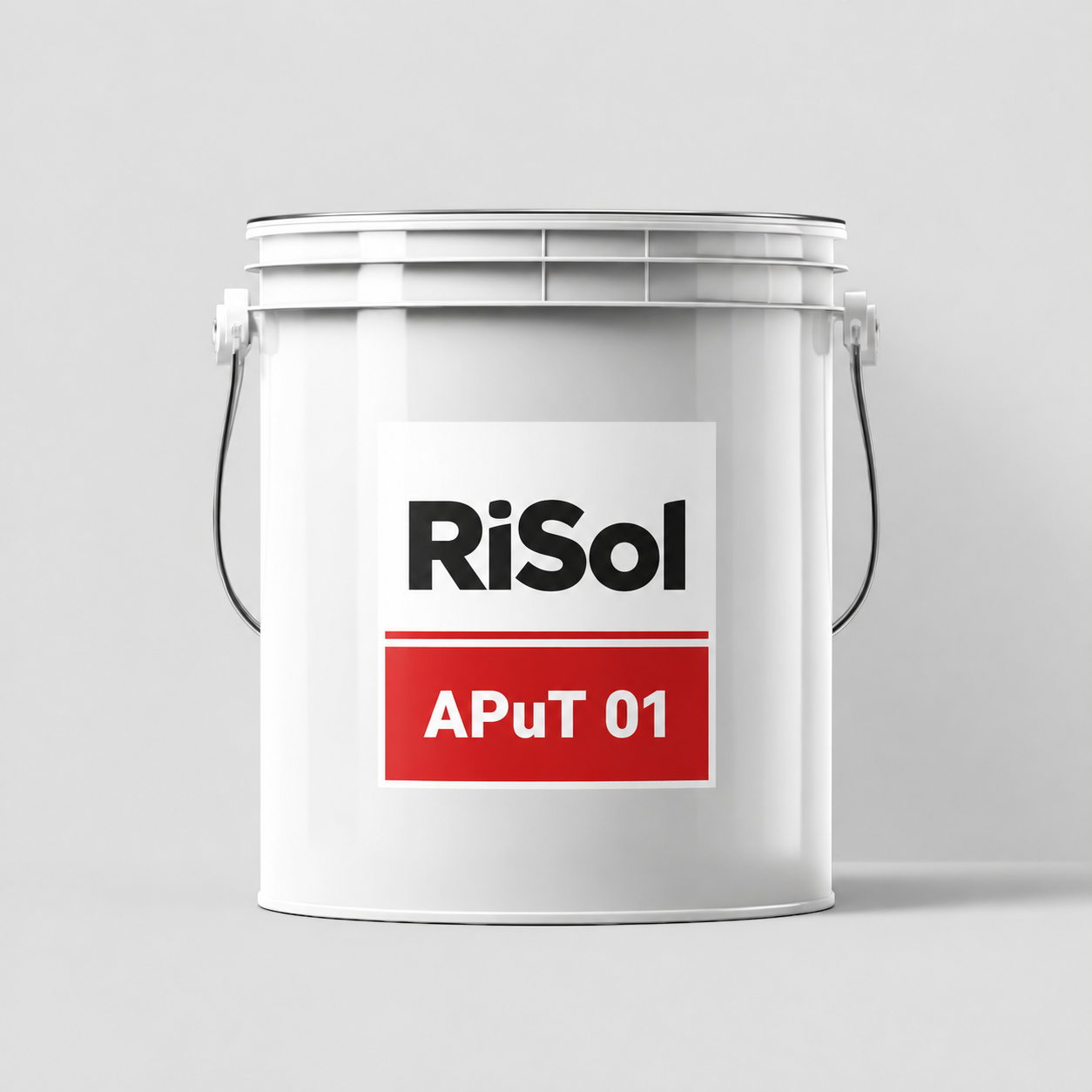 APuT 01 — 2К акрил-полиуретанды фиништік жабын — RiSol өнімінің ақ өнеркәсіптік ыдысы